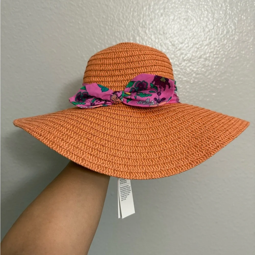 Janie and Jack Orange Straw Hat